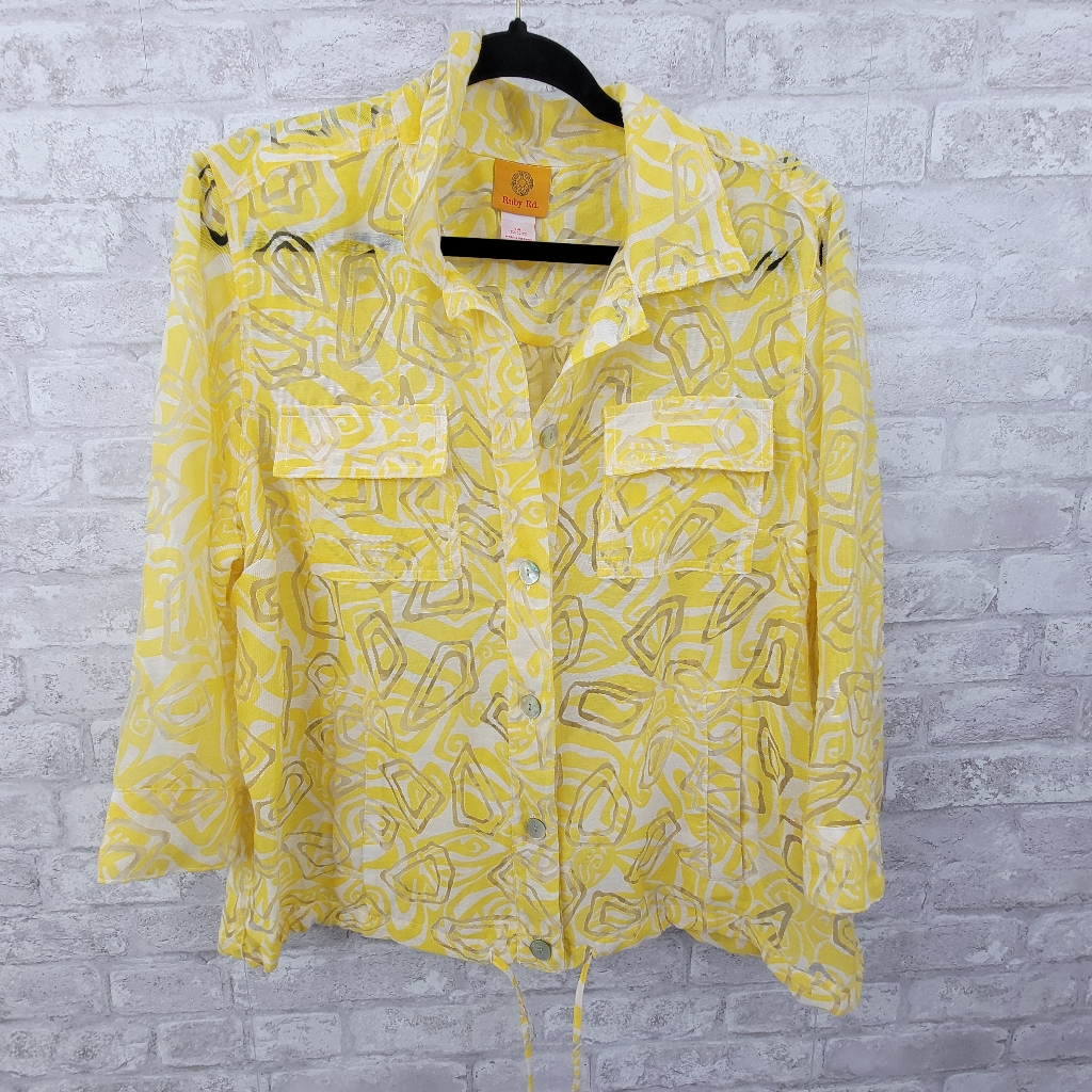 Ruby Rd Brand Womens Size 14 Button Down 34 Sleeve